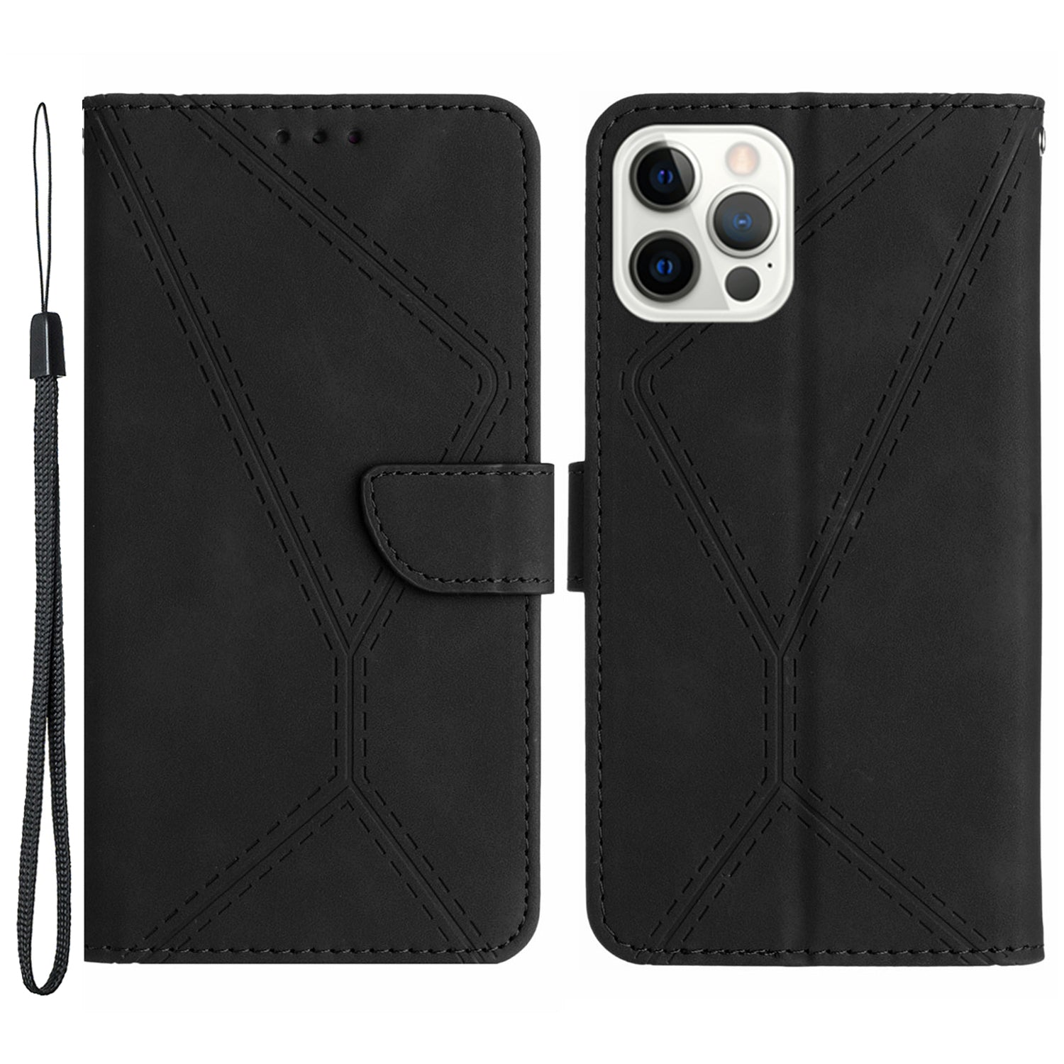 HT05 Phone Flip Case for iPhone 14 Pro Magnetic Clasp Wallet Shell Skin-touch PU Leather Cover HT05 Phone Flip Case for iPhone 14 Pro Magnetic Clasp Wallet Shell Skin-touch PU Leather Cover
